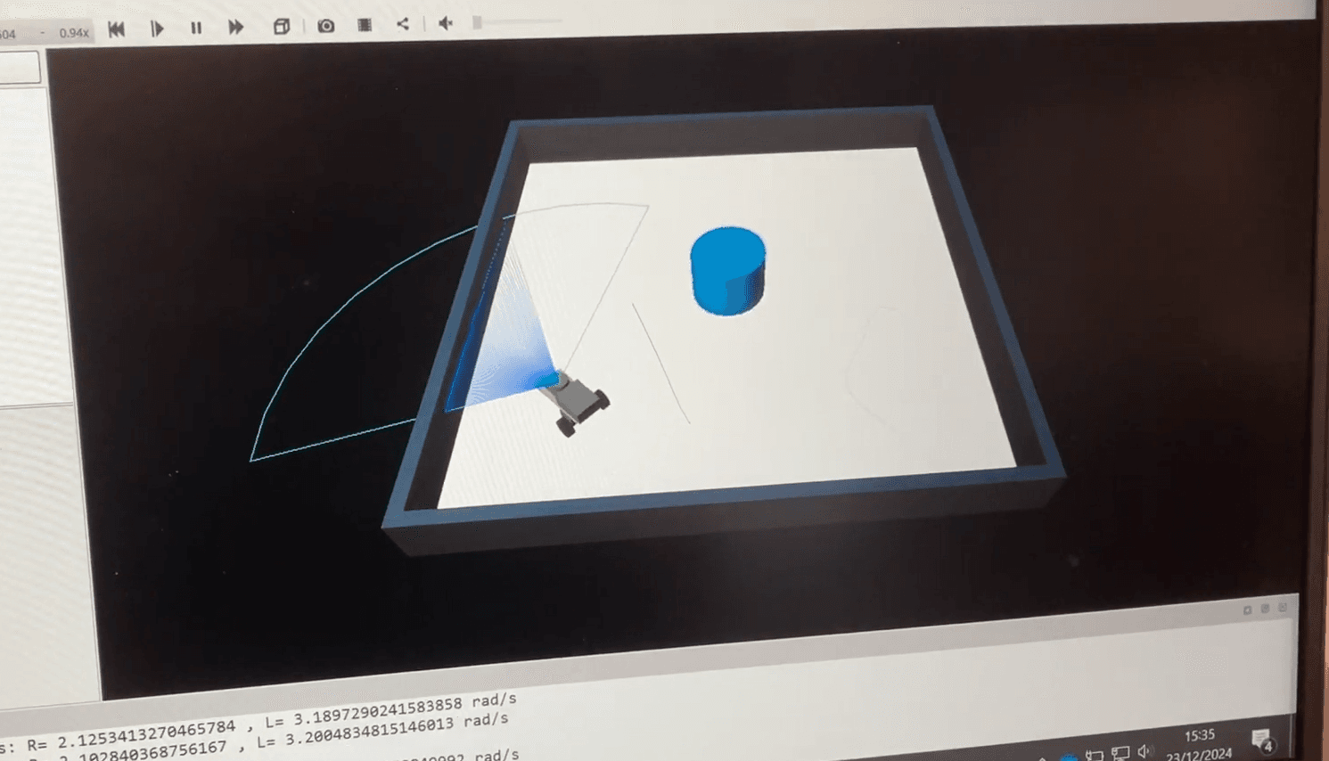 Arena simulation in Webots