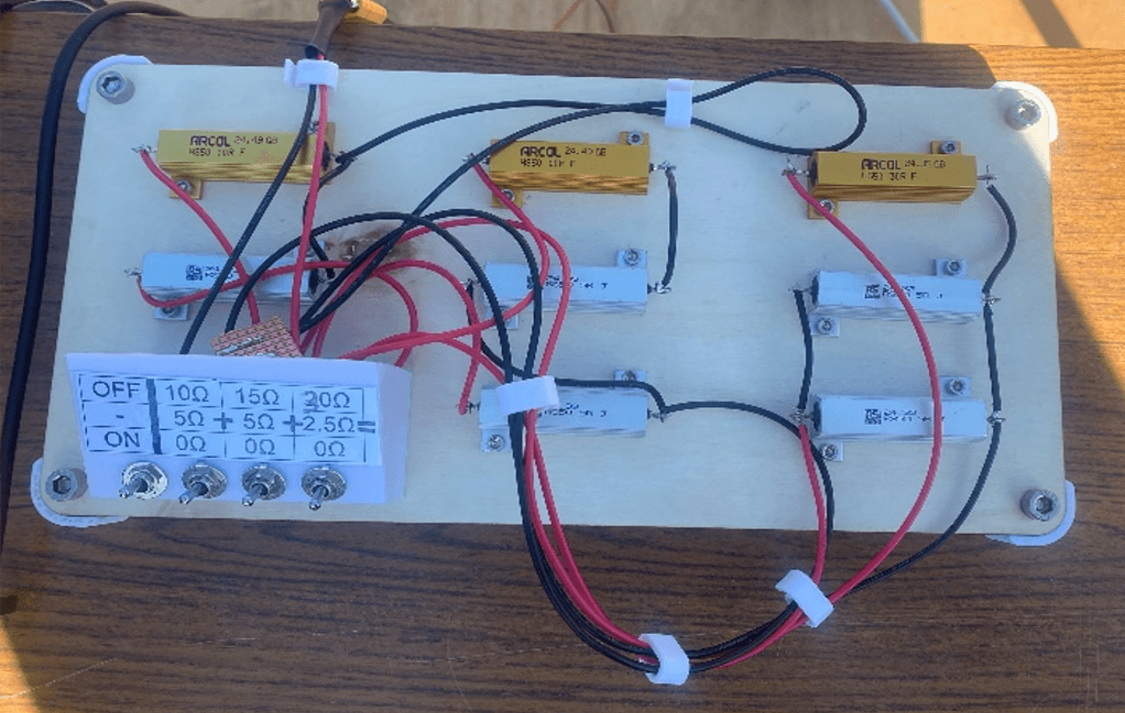 Power resistor matrix for variable loading